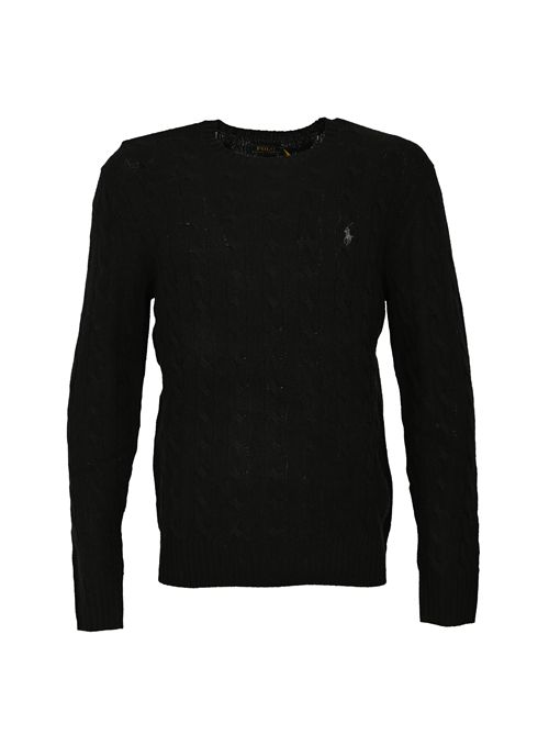 Maglione a trecce misto cashmere Black POLO RALPH LAUREN | 710876762001